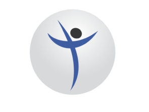 christian addiction treatment center round logo of man and cross shape